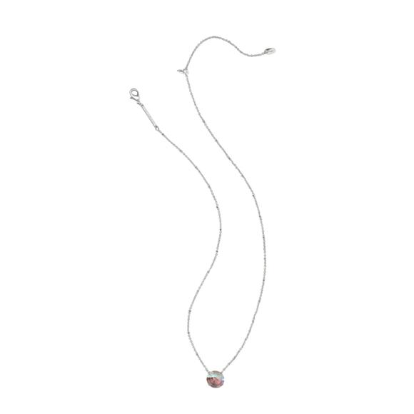 NWT! Kendra Scott Jolie Silver Pendant Necklace in Dichroic Glass - Picture 3 of 8